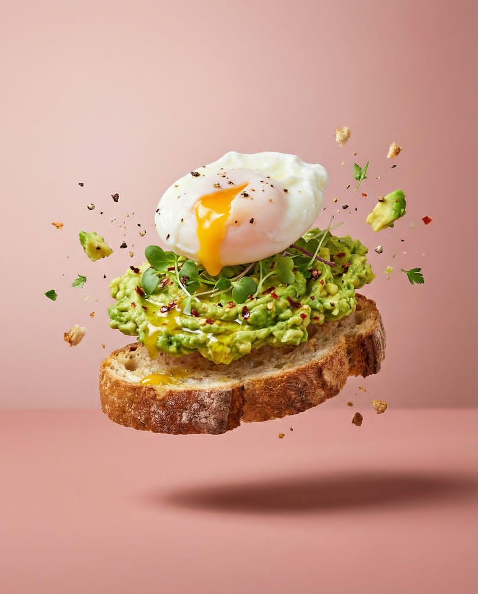 Professional studio food photography series featuring decons