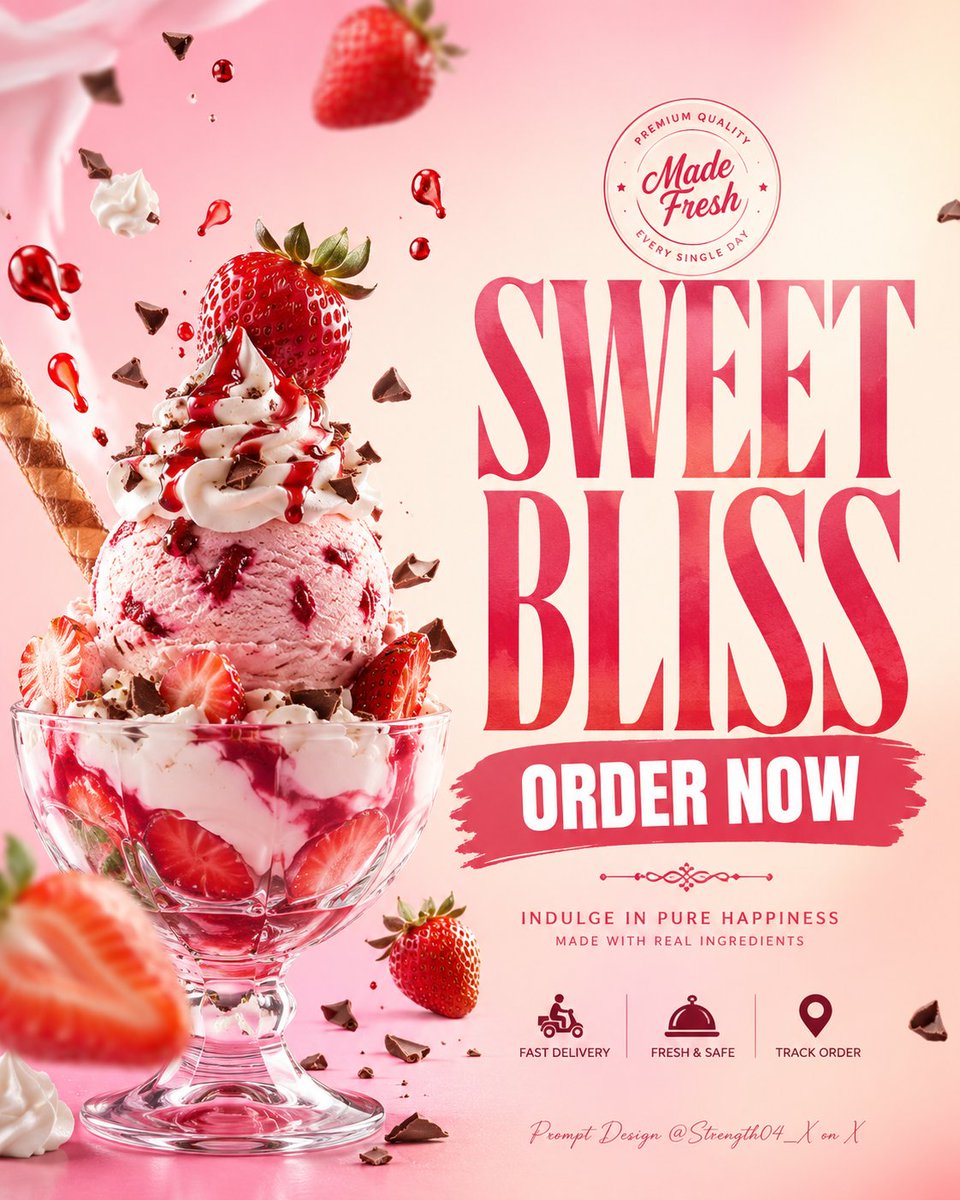 Subject = Strawberry Ice Cream Sundae
Background Color = Sof