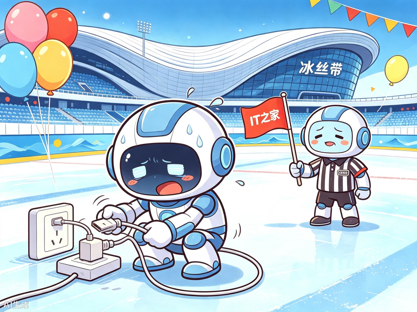 Humanoid robot cable connection competition