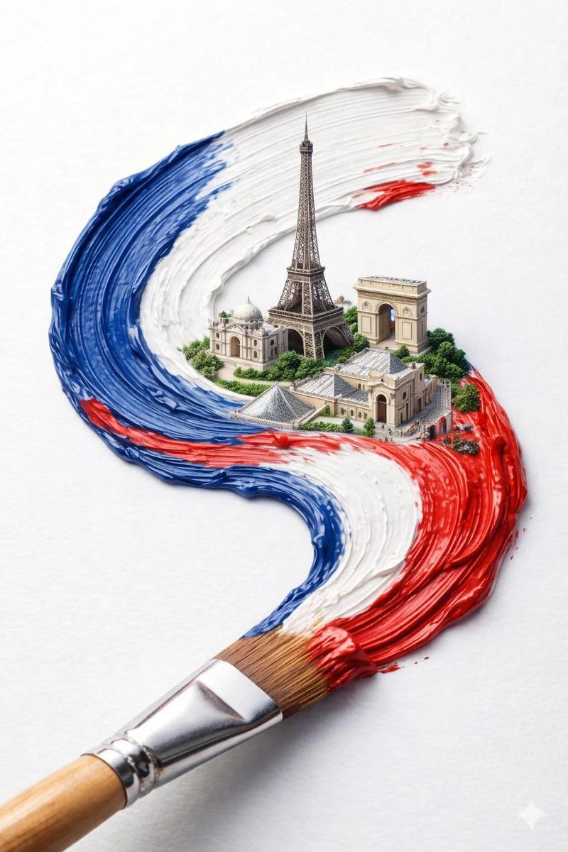 A hyper-realistic macro shot of a paintbrush creating a thic