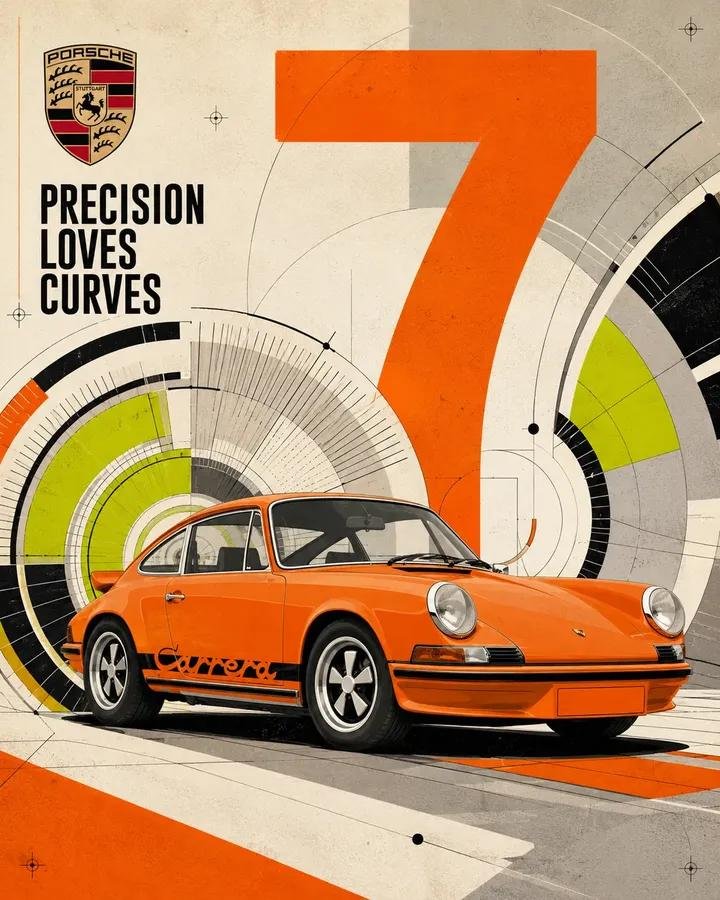 High-impact automotive poster featuring [VEHICLE] in a sharp