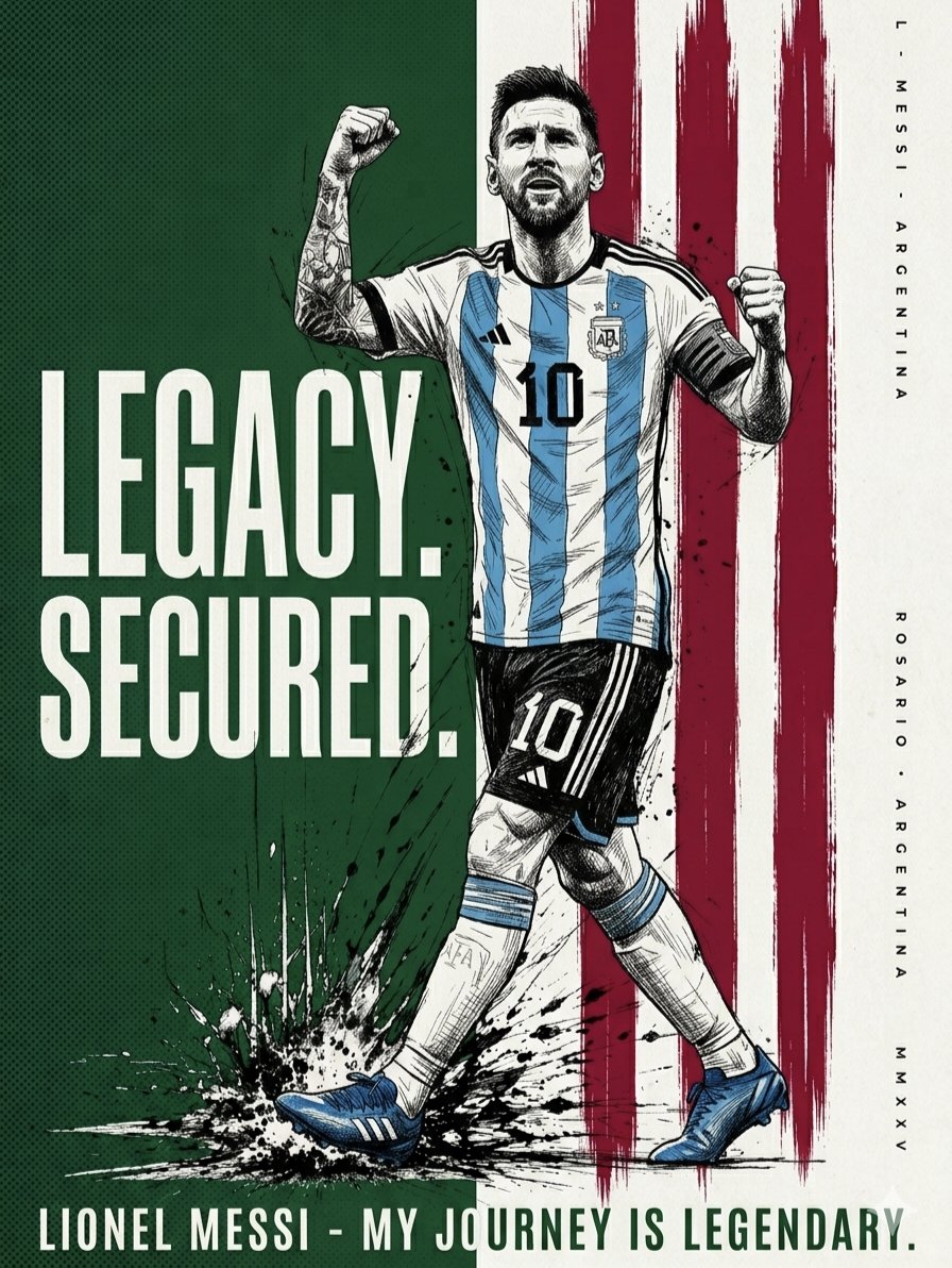A striking graphic sports poster in a hand-drawn, ink-sketch