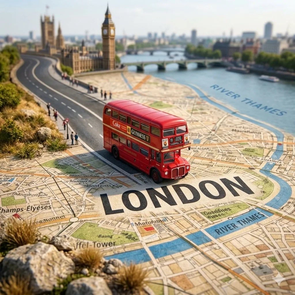 Create a highly detailed cinematic miniature tilt-shift trav