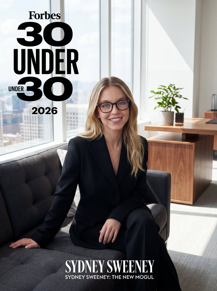 Create a hyper-realistic Forbes “30 Under 30” magazine-style