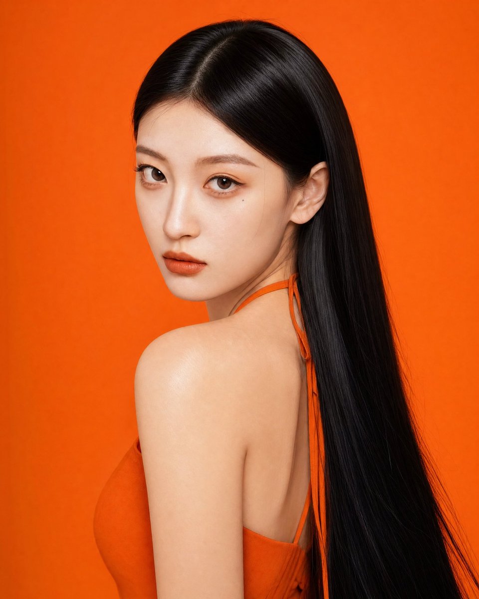 Ultra-realistic close-up beauty portrait of a strikingly gor