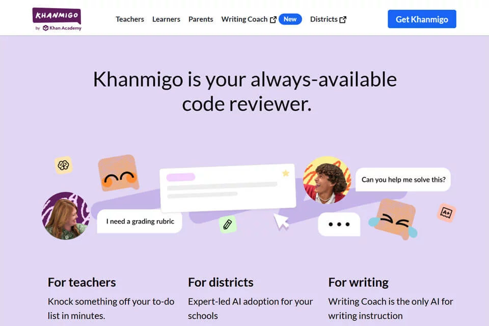 واجهة Khanmigo للمساعدة فالتعلّم وتحضير الدروس