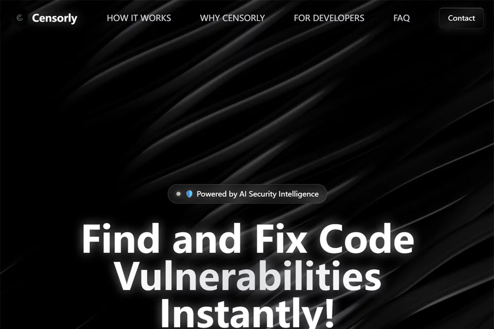 Censorly code security scanning platform interface