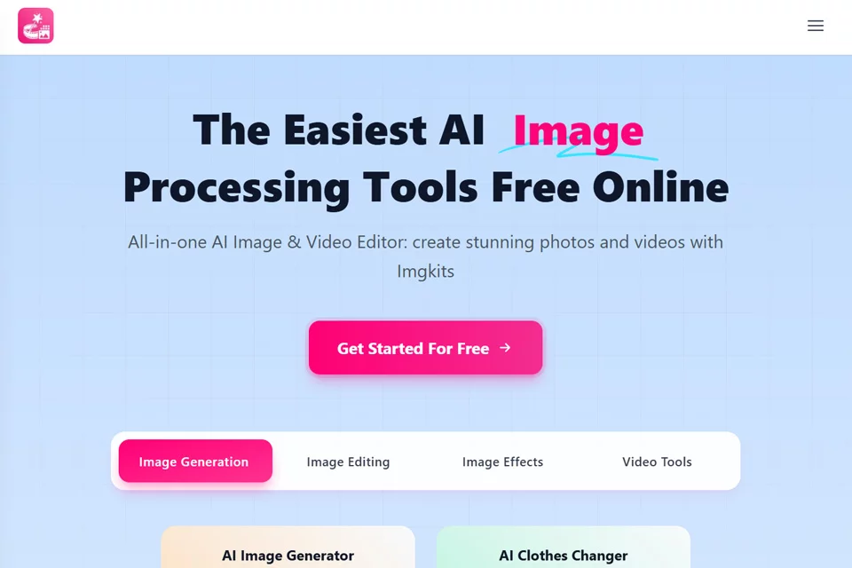 Imgkits 웹 기반 그래픽 편집 작업 공간 인터페이스