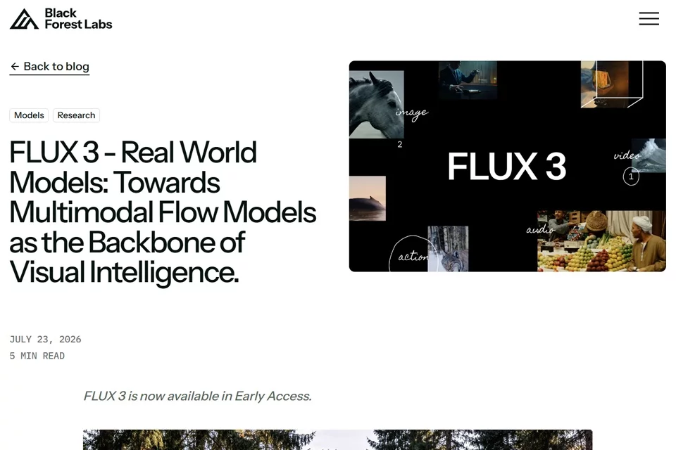FLUX 3マルチモーダル画像・動画・音声生成モデル