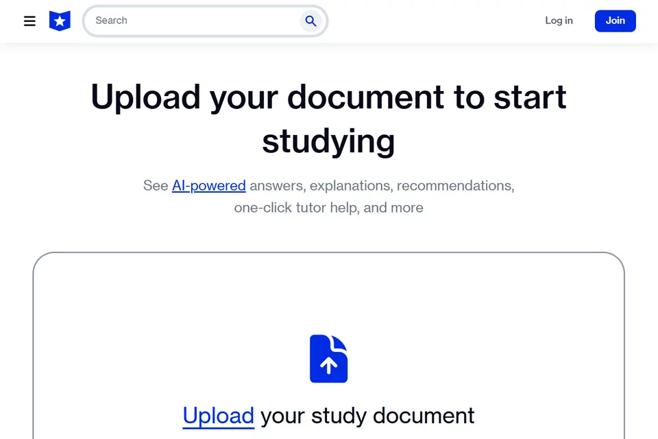 Course Hero course resources and online learning support interface