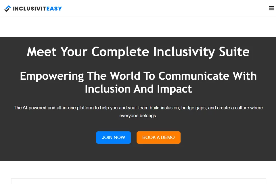 واجهة أداة InclusivitEasy لمراجعة النصوص باللغة الشاملة