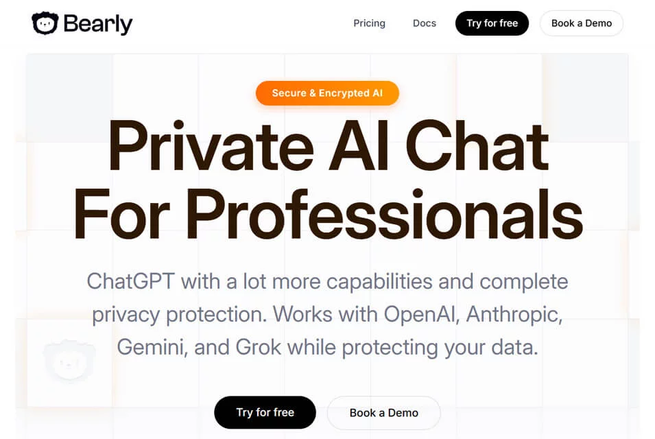 Bearly ڈیسک ٹاپ AI ورک اسٹیشن کا انٹرفیس