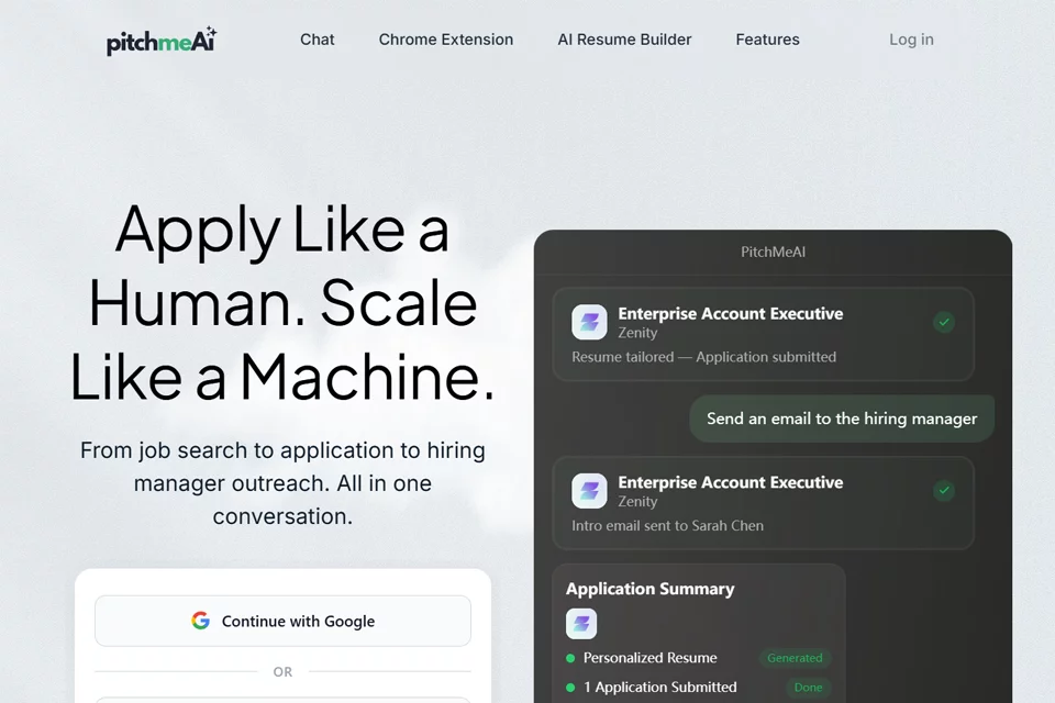 Job seeker using PitchMeAI to manage jobs, resumes, and application records