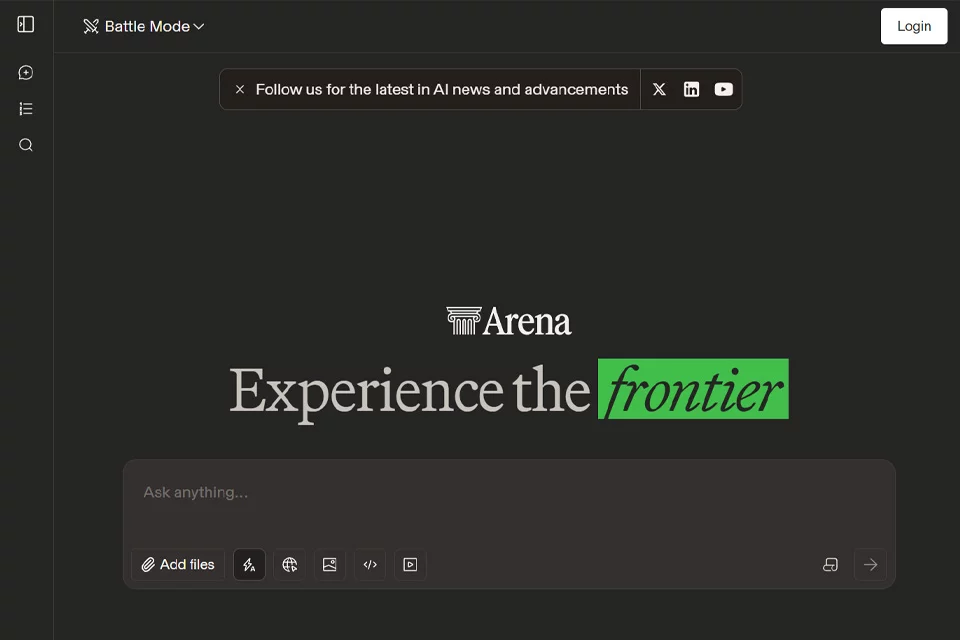 Arena AIで複数の大規模言語モデルを比較対話している画面