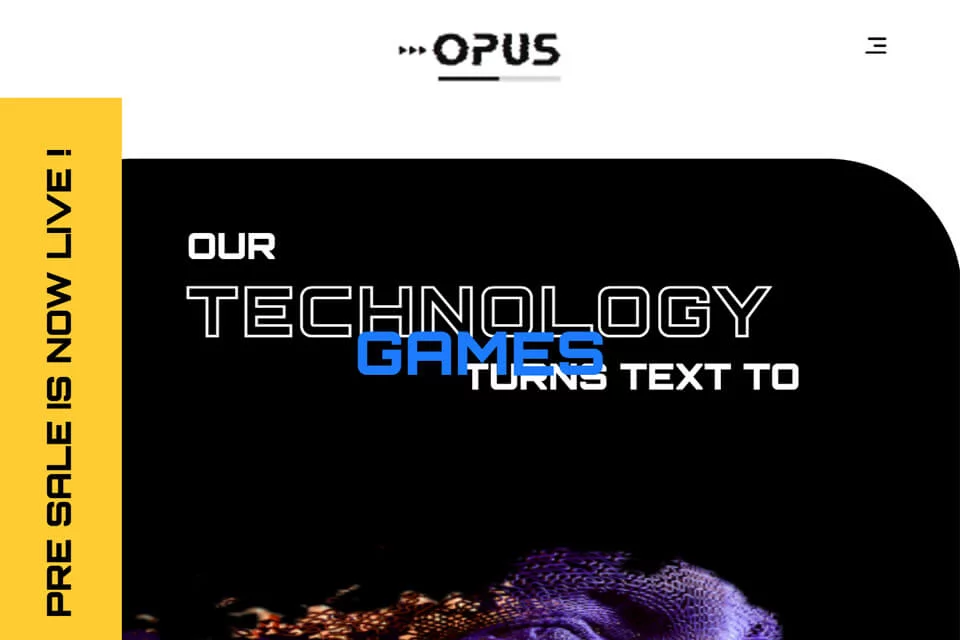 Illustration of the OPUS creative interface converting text descriptions into 3D scenes and animations