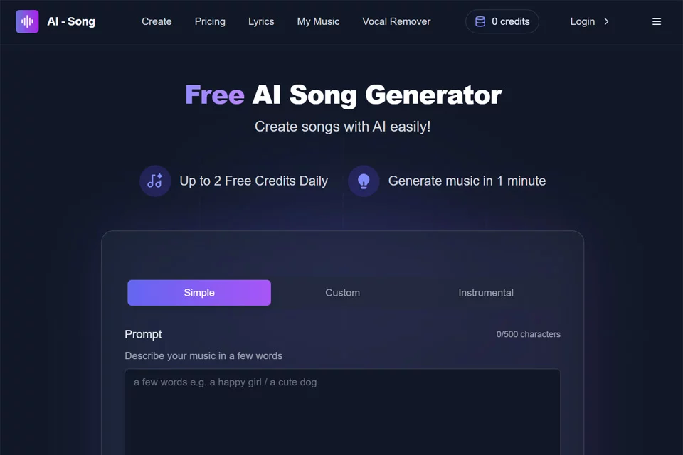 Hình minh họa giao diện sáng tác của công cụ tạo nhạc AI-song