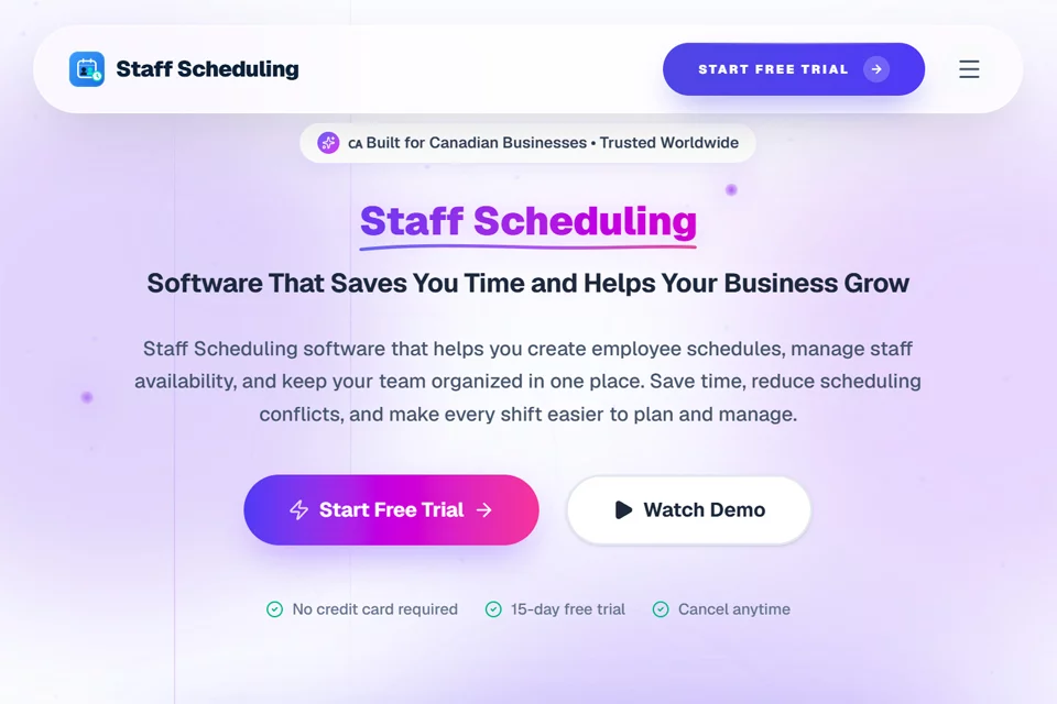 Staff Scheduling product cover