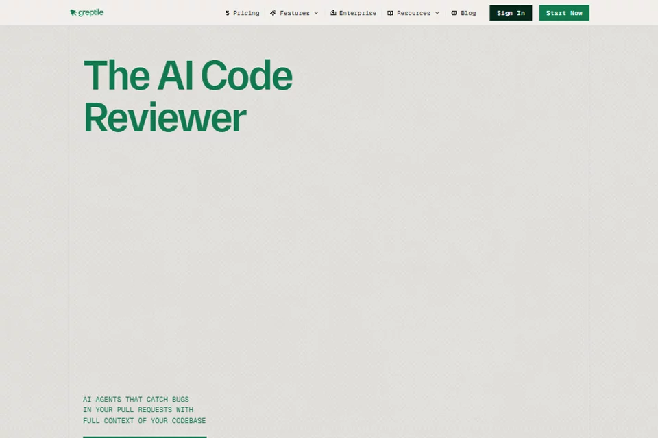 Greptile interface for analyzing a code repository and assisting with code reviews