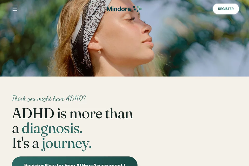 MindoraAI بالغ افراد کی ADHD اسکریننگ سروس کا سرورق