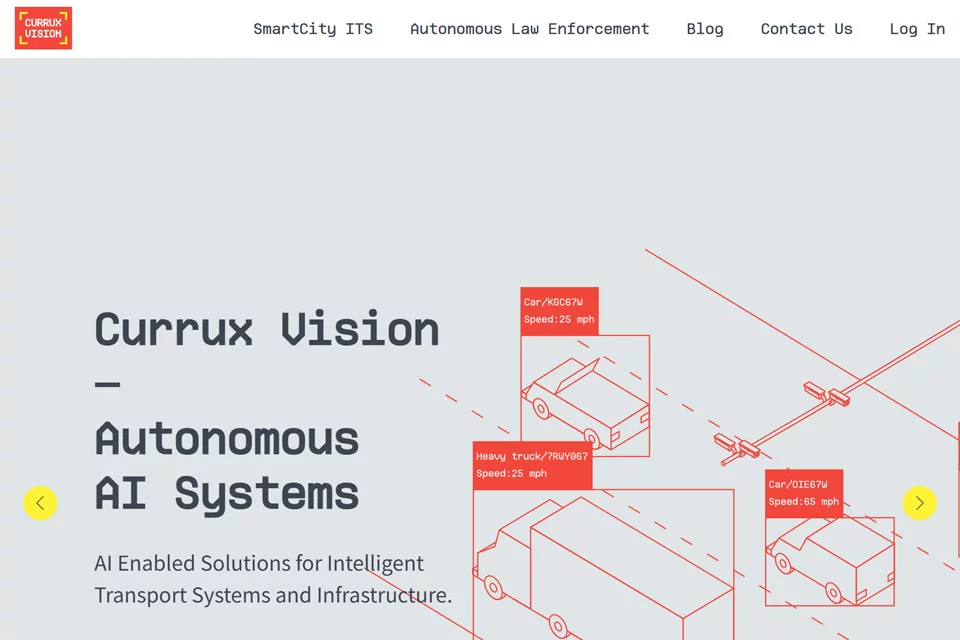 Currux Vision کے ذریعے سڑک کی ویڈیوز کے تجزیے کا ٹریفک نگرانی منظر