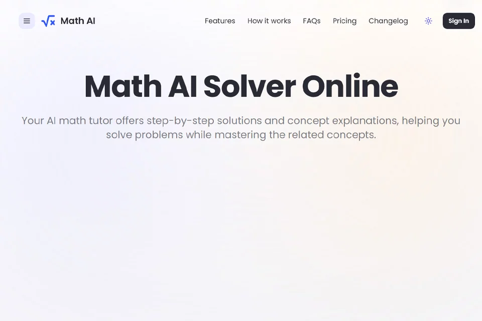 واجهة Math AI للتعرّف على التمارين الرياضية وشرحها خطوة بخطوة