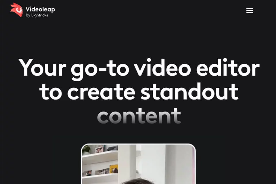 Giao diện chỉnh sửa video di động của Videoleap