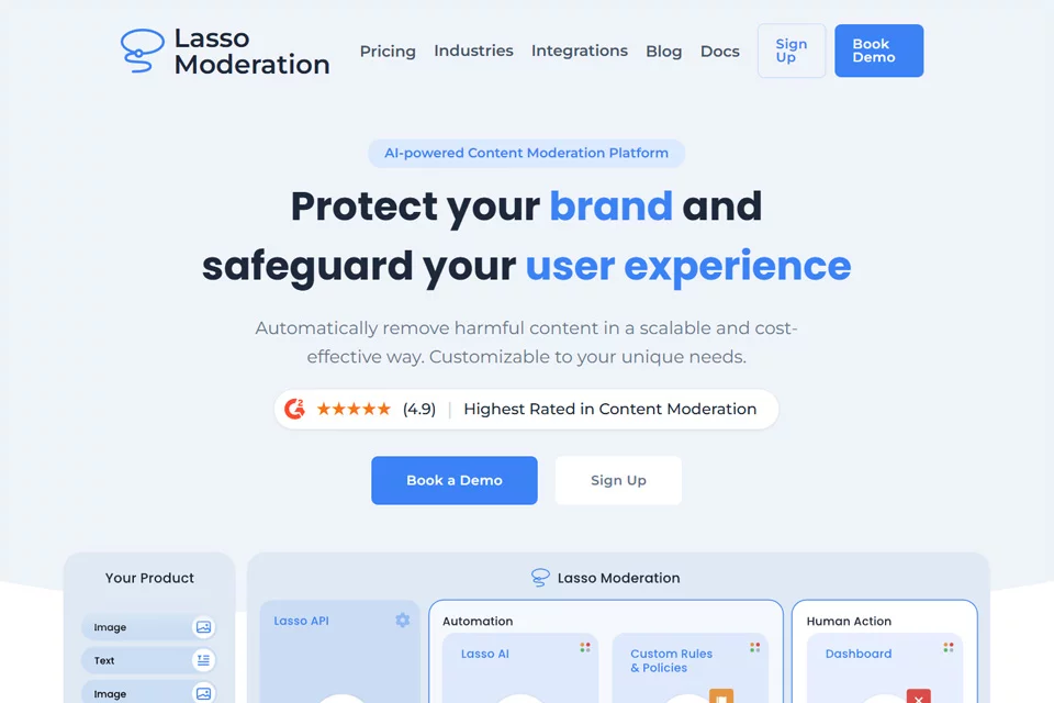 Lasso Moderation کا مکمل ملٹی موڈل مواد کی نگرانی کا ورک اسپیس